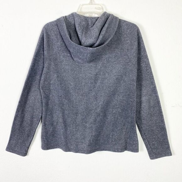 Gap Women’s Grey Terry Fleece Zip Up Lightweight Hooded Jacket Size M - Picture 2 of 4